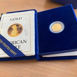 1988 American Eagle, One-Tenth / Five Dollars Proof Gold Coin, 1 Each