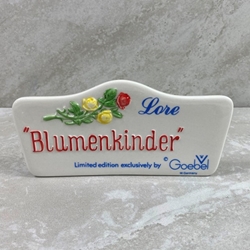 Goebel Figurine, Lore 238 Blumenkinder, Plaque, Tmk 5