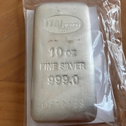 10 Troy Oz Silver Bar .999 Fine "IItalpreziosi Italian"