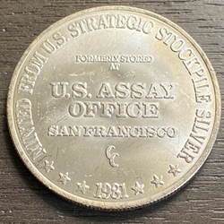 1981 U.S. Assy Office .999 Fine Silver Round