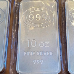 10 oz Silver Bar JBR Recovery Ltd - 999 Fine Britain