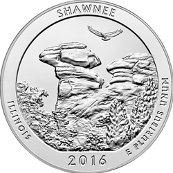 2016 ATB 5 Oz 999 Fine Silver Coin, Shawnee National Forest