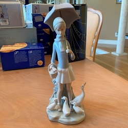 ‎Lladro Figurine #4510 'Girl with Umbrella and Geese