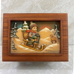 M.I. Hummel Four Seasons Music Box Series, First Edition, Ride Into Christmas 3,716 of 10,000