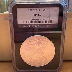 2012 American Eagle Silver One Ounce Certified / Slabbed MS69 - 015