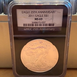 2011 American Eagle Silver One Ounce Certified / Slabbed MS69 - 037