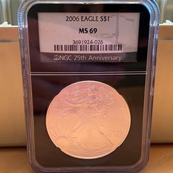 2006 American Eagle Silver One Ounce Certified / Slabbed MS69 - 026