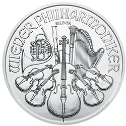 2013 Austria, € 1.50 Euro Vienna Philharmonic 1 oz .999 Silver Coin