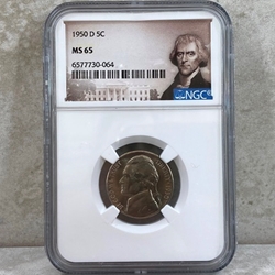 1950-D Jefferson Nickel, MS 65 - 064