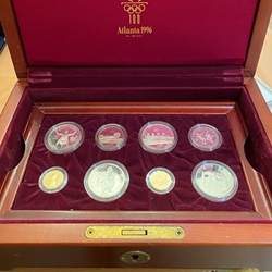 1995-1996 Atlanta Olympics 16-Coin Proof Silver & Gold Commemorative Set, 1 Each