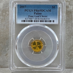 2017 Palau, 1 Dollar Four-Leaf Clover, .9999 Gold, 1 Each