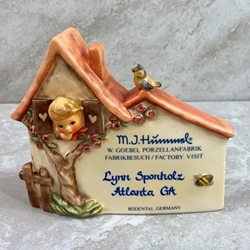 M.I. Hummel 822 Hummelnest, Personalized, Lynn Sponholz, Atlanta GA, Tmk 7