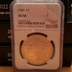 1900 Morgan Silver Dollars Certified / Slabbed AU 58