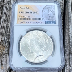 1923 Peace Silver Dollars Certified / Slabbed BU