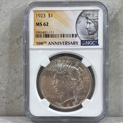 1923 Peace Silver Dollars Certified / Slabbed MS62  -111