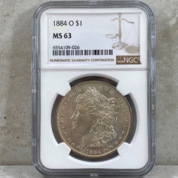 1884-O Morgan Silver Dollars Certified / Slabbed MS63 - 026