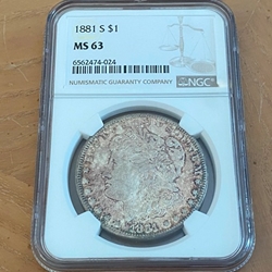 1881 Morgan Silver Dollars Certified / Slabbed MS63 - 024