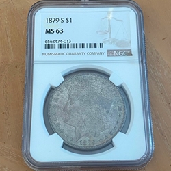 1879-S Morgan Silver Dollars Certified / Slabbed MS63 - 013