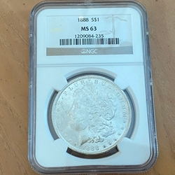 1888 Morgan Silver Dollars Certified / Slabbed MS63 - 235