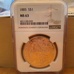 1885 Morgan Silver Dollars Certified / Slabbed MS63 - 020