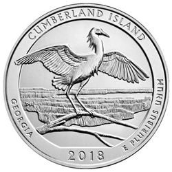 2018 ATB 5 Oz 999 Fine Silver Coin, Cumberland Island National Seashore