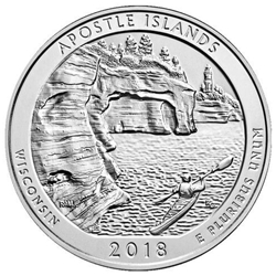 2018 ATB 5 Oz 999 Fine Silver Coin, Apostle Islands National Lakeshore