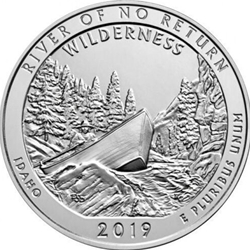 2019 ATB 5 Oz 999 Fine Silver Coin, Frank Church River of No Return Wilderness