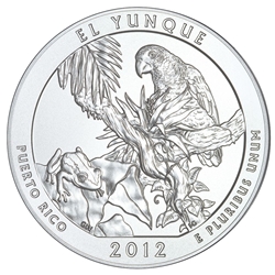 2012 ATB 5 Oz 999 Fine Silver Coin, El Yunque National Forest