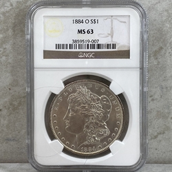 1884-O Morgan Silver Dollars Certified / Slabbed MS63 - 007