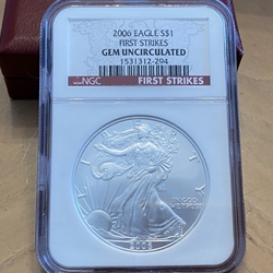 2006 American Eagle Silver One Ounce Certified / Slabbed GEM UNC - 294