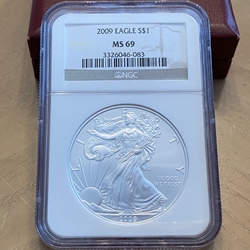 2009 American Eagle Silver One Ounce Certified / Slabbed MS69 - 083