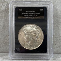 1922 Peace Silver Dollars Certified / Slabbed BU-001