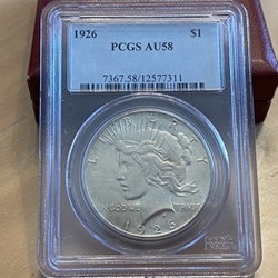 1926 Peace Silver Dollars Certified / Slabbed AU58