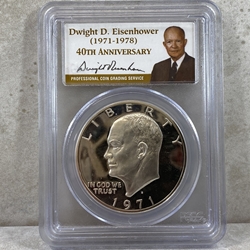 1971-S Eisenhower Dollars, Silver, PR69DCAM