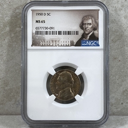 1950-D Jefferson Nickel, MS 65-091