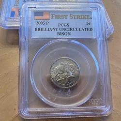 2005-P Jefferson Nickel, BU, First Strike, PCGS