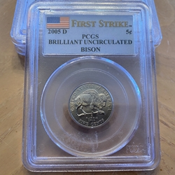 2005-D Jefferson Nickel, BU, First Strike, PCGS