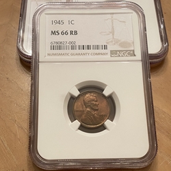 1945 Lincoln Cents MS66-002