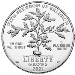 2021 First Amendment to the United States Constitution Platinum Proof Coin - Freedom of Religion
