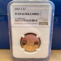 2001-S Sacagawea Dollar, Proof PF 69 Ultra Cameo