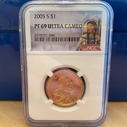 2005-S Sacagawea Dollar, Proof PF 69 Ultra Cameo