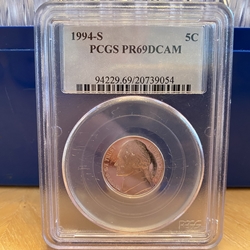 1994-S Jefferson Nickel, PR69DCAM
