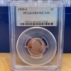 1995-S Jefferson Nickel, PR69DCAM