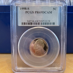 1998-S Jefferson Nickel, PR69DCAM