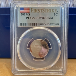 2019-S Jefferson Nickel, PR69DCAM