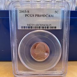 2003-S Jefferson Nickel, PR69DCAM