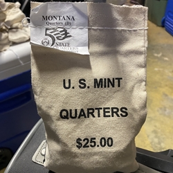 2007-D Montana, Washington Quarter, Original Mint Sewn Bag 100 Coins