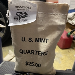 2005-P Minnesota, Washington Quarter, Original Mint Sewn Bag 100 Coins