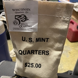 2004-D Wisconsin, Washington Quarter, Original Mint Sewn Bag 100 Coins