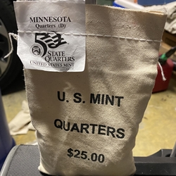 2005-D Minnesota, Washington Quarter, Original Mint Sewn Bag 100 Coins
